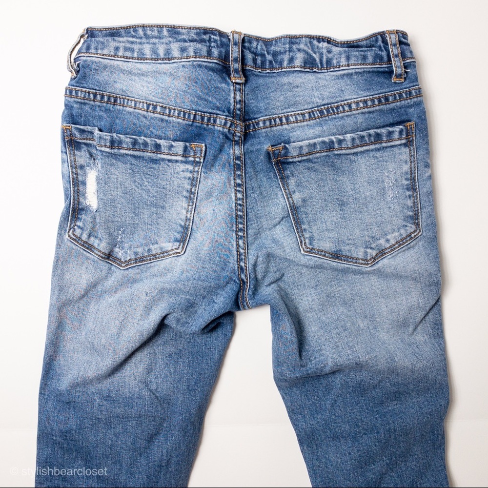 Forever 21 Distressed Skinny Jeans with Patches - Picture 3 of 5